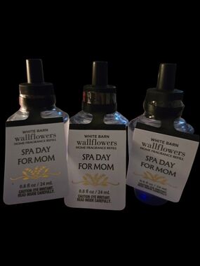 3pc White Barn "Spa Day for Mom" Wallflowers Refill -New!!